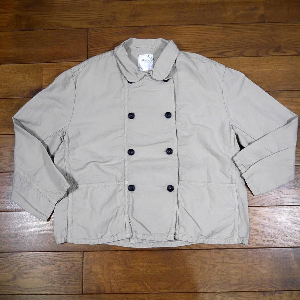 ARMEN/ アーメン/ ISNAM2402D/ Linen Cotton Round Collar Coat