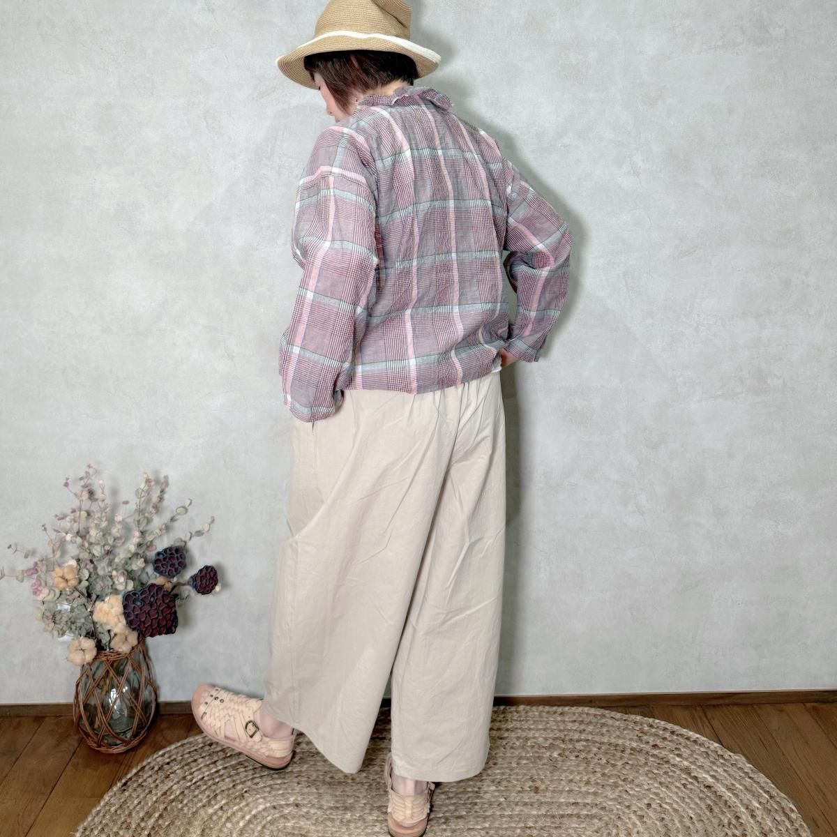 gram, (g), グラム, g571, チェックフリルトリムブラウス, ぐらむ