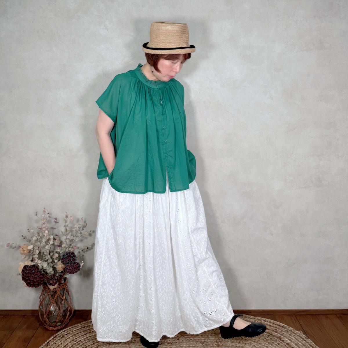 soil, ソイル,NSL25073, Patchwork Gathered Skirt