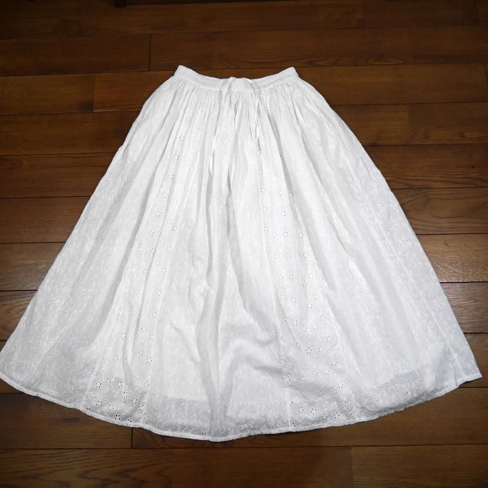 SOILストライプギャザースカート maison de soil メゾン ド ソイル 80'S コットン ボイル