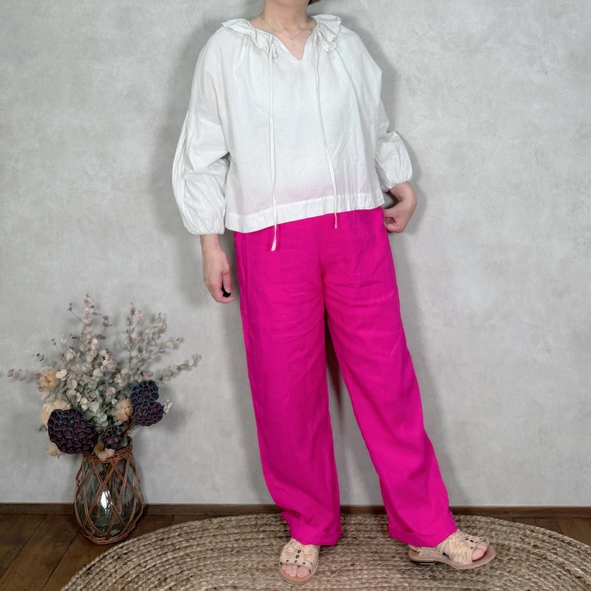 美品 ichi Antiquite’s(イチアンティークス)のゆるっとパンツ ICHI Antiquites (イチアンティークス) LIBERTY パンツ