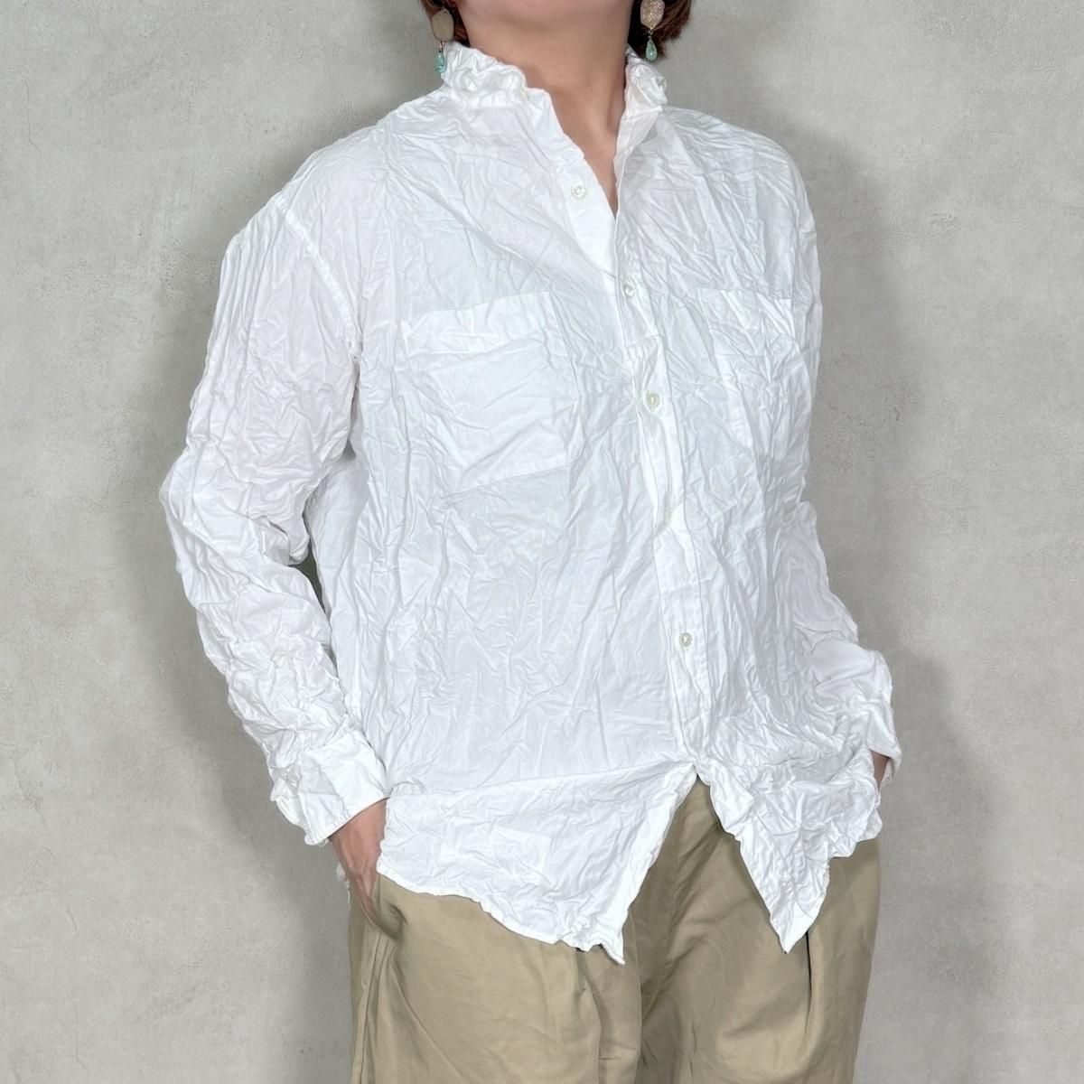 <img class='new_mark_img1' src='https://img.shop-pro.jp/img/new/icons11.gif' style='border:none;display:inline;margin:0px;padding:0px;width:auto;' />Vas-y Lentement ȥޥ/ NVL2581W Organic Poplin Regular Collar Oversized Shirt