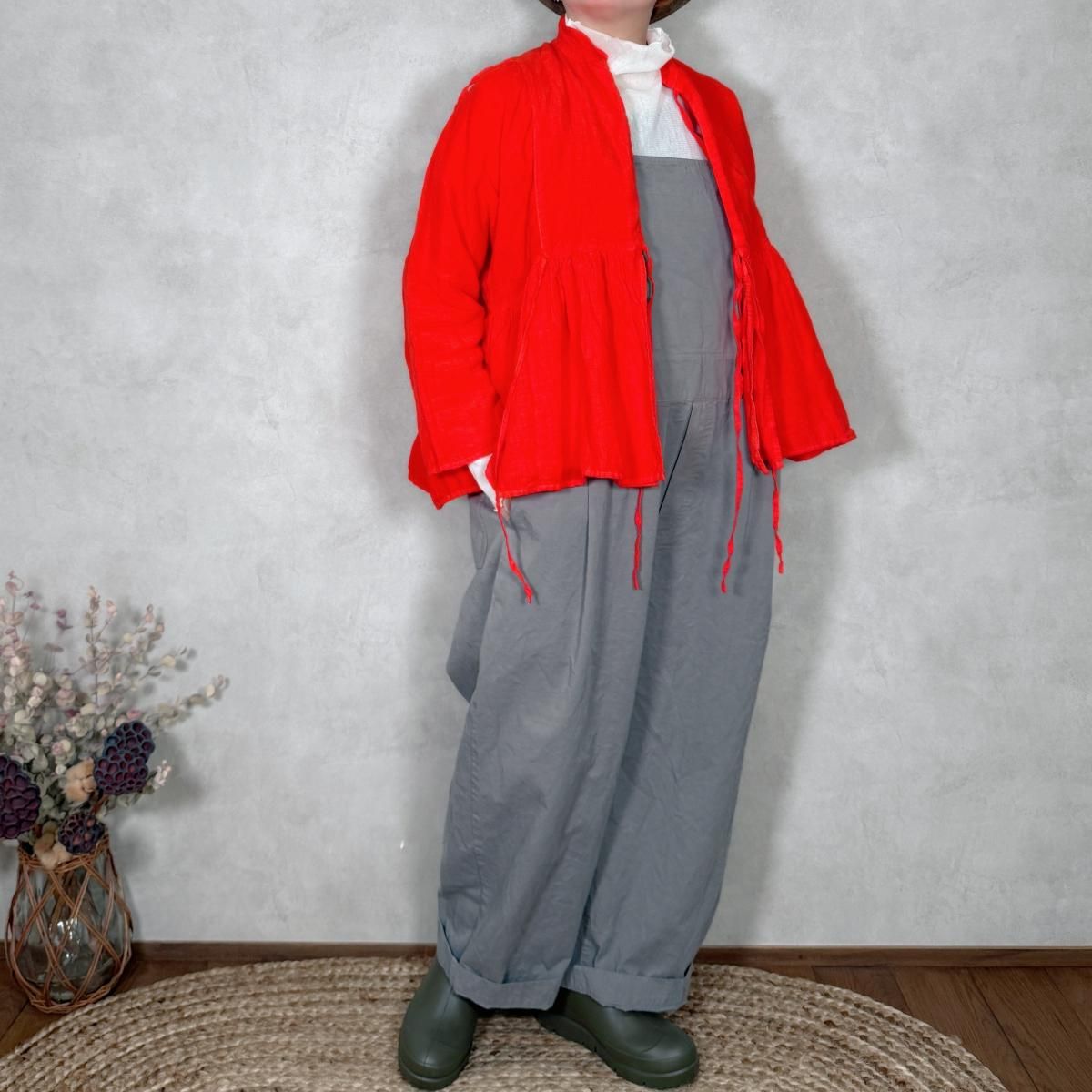 美品　Veritecoeur ヴェリテクール リネン ジャケット Veritecoeur (ヴェリテクール) リネンカシュクールジャケット