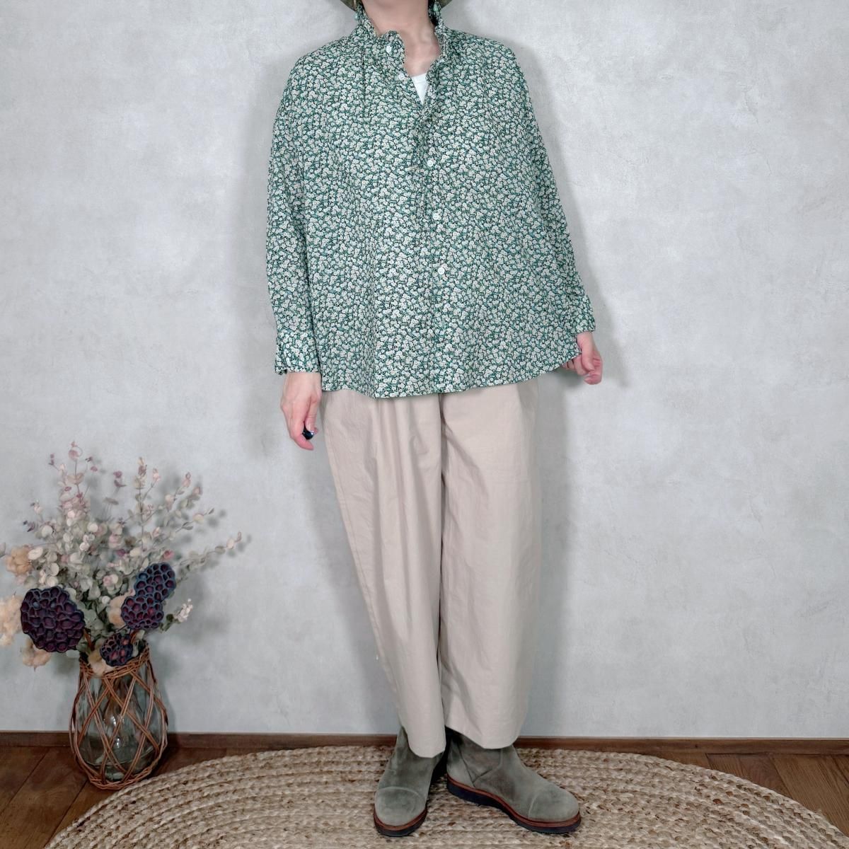 LABORATORY リバティー　フリルブラウス LA415, Laboratory, Libertyフリルブラウス