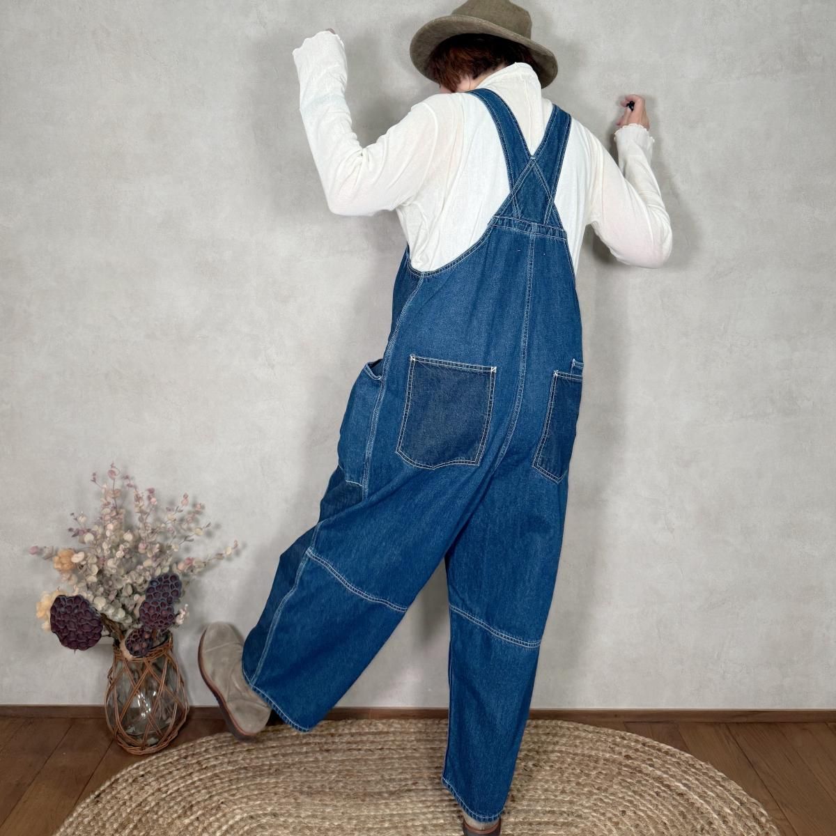 tumugu, ツムグ, TB25328, インディゴ10ozデニムサロペット