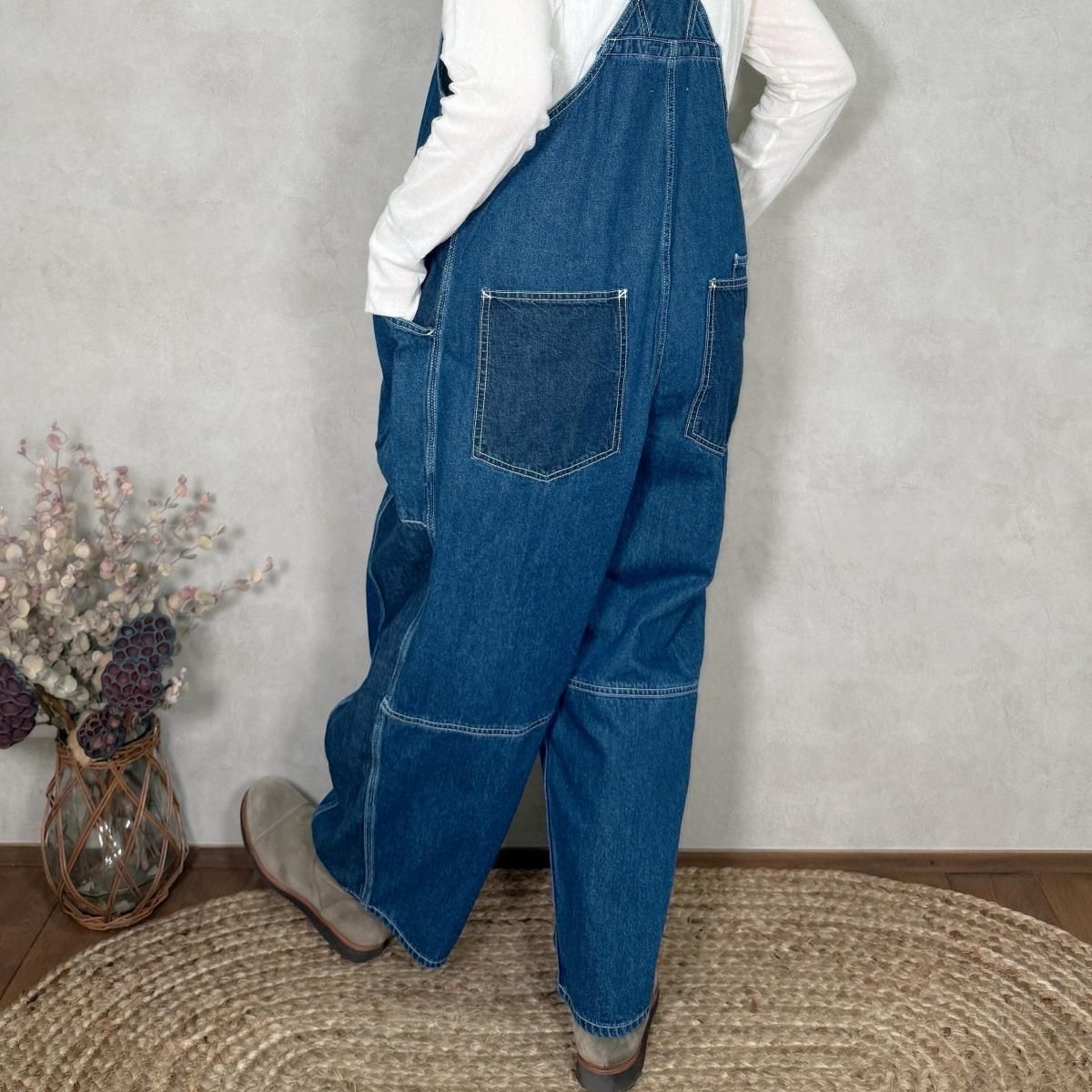 tumugu, ツムグ, TB25328, インディゴ10ozデニムサロペット