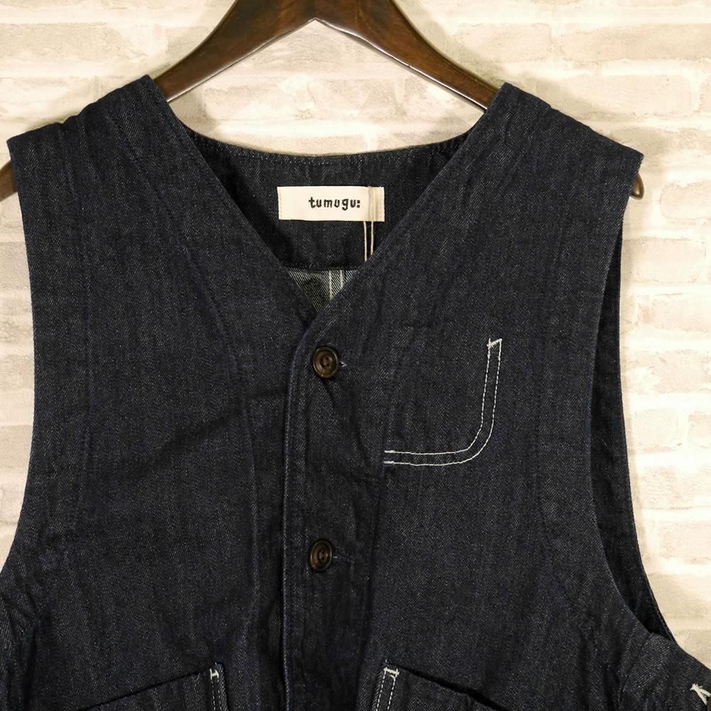 tumugu, ツムグ, TB25329, 10ozデニムベスト