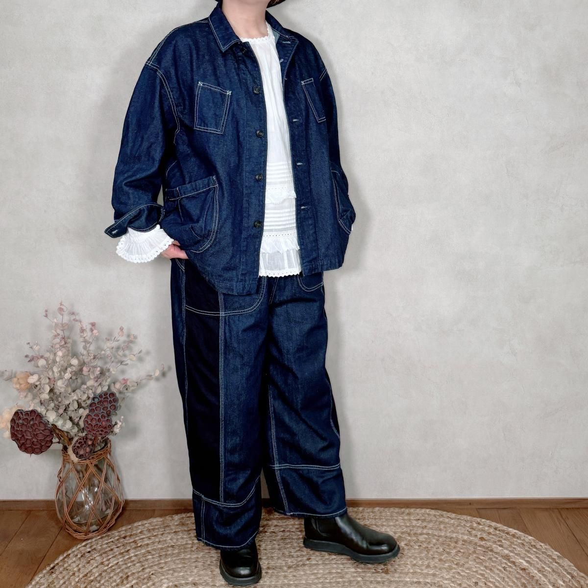 tumugu, ツムグ, TB25330, インディゴ10ozデニムカバーオール