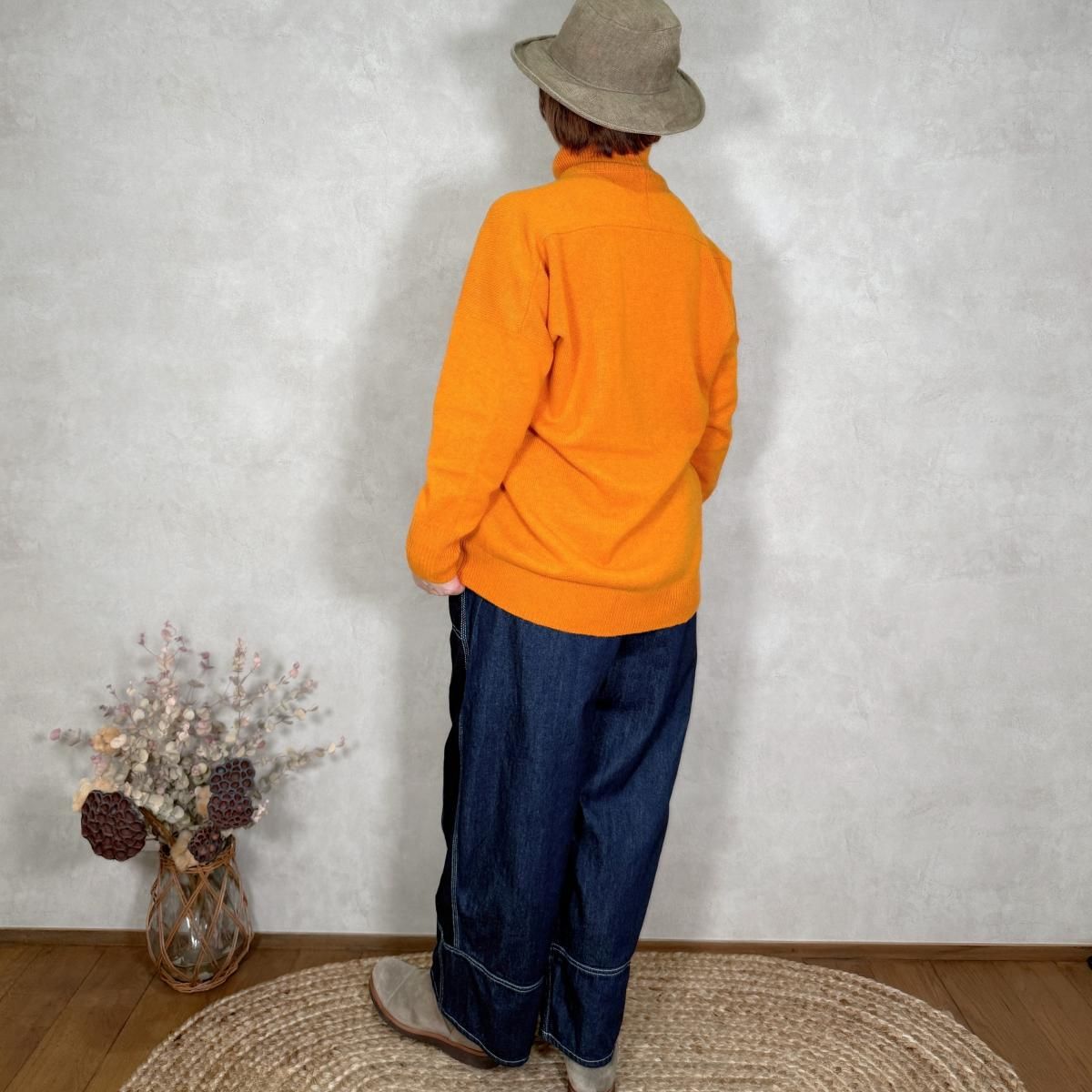 オレンジ様 おまとめ専用【美品】フレームワーク コットンフライスタートルネック LA433, Laboratory, スクエアワイドニットタートルネック