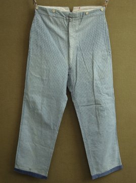 early 20th c. indigo checked work trousers
