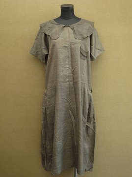 cir.1920's-1930's gray silk dress 