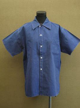 1930-1940's blue S/SL shirt