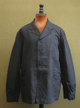 1940-1950's black linen work jacket dead stock