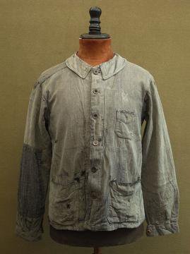 cir. 1940's salt&pepper cotton work jacket