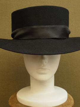 cir. early 20th c. big black hat