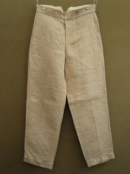 1890's linen herringbone work trousers