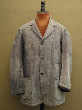 cir. 1930's salt&pepper cotton herringbone jacket