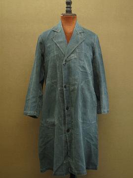 cir.1930's indigo linen maquignon work coat