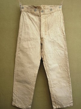 1910's linen herringbone work trousers 