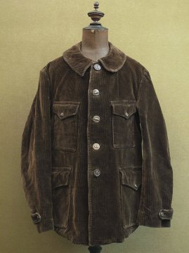 cir. 1930's cord hunting jacket 