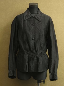 1910-1930's black cotton blouse 