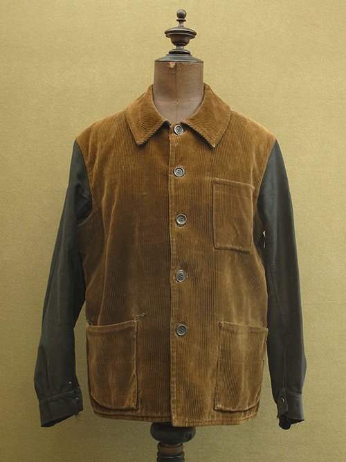 cir.1940-1950's brown cord gilet jacket - フレンチ・ヴィンテージ