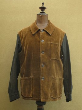 cir.1940-1950's brown cord gilet jacket