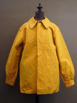 mid 20th c. orange cotton canvas work jacket