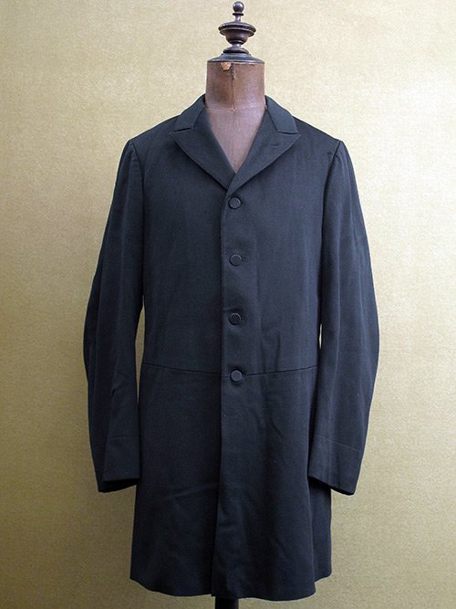 early 20th c. black wool single breasted frock coat - フレンチ 