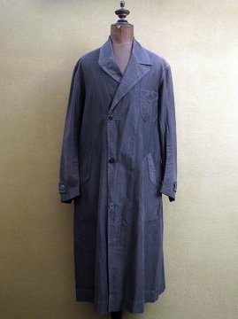 cir. 1930-1940's black moleskin work coat