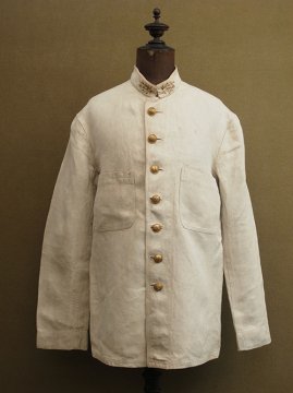 late 19th - early 20th c. herringbone linen jacket