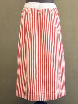 late 19th - early 20th c. deep red striped skirt
