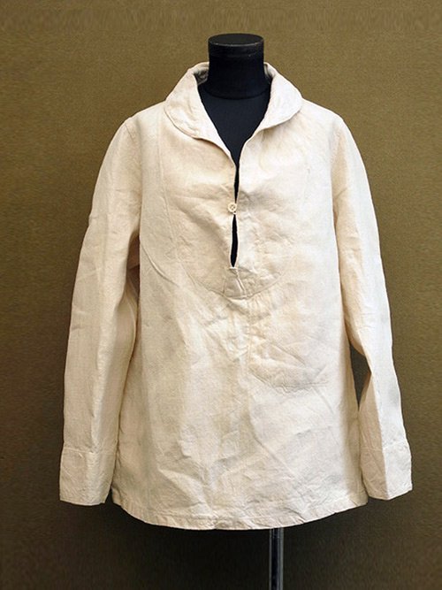 1930's linen sailor top I - フレンチ・ヴィンテージ アンティーク 