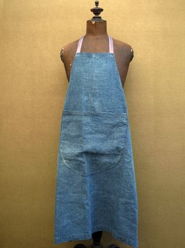 ~1930's indigo linen apron