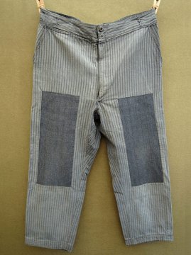 1940's striped cotton work trousers 