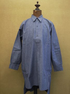 1930-1940's blue cotton shirt dead stock