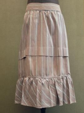 cir.1900's dead stock striped skirt 