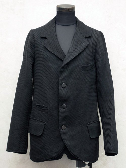 ~early 20th c. striped black wool sack coat - フレンチ・ヴィンテージ　 アンティーク古着「Mindbenders and Classics」
