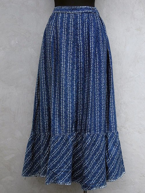 1930's indigo printed skirt 