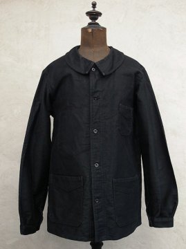~1940's black moleskin work jacket dead stock