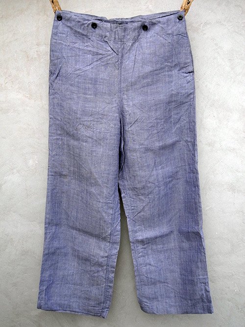 1960's linen sailor pants - フレンチ・ヴィンテージ アンティーク