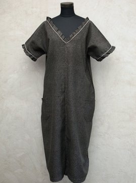 ~1930's S/SL printed dress 