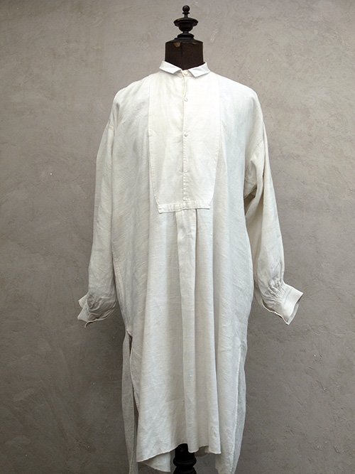 1900-1920's linen shirt - フレンチ・ヴィンテージ　アンティーク古着「Mindbenders and Classics」