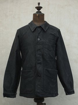 mid 20th c. black moleskin work jacket 