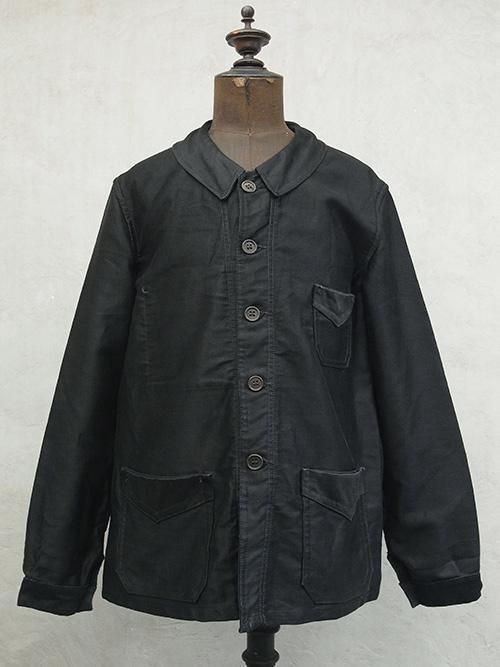 cir.1930's black moleskin jacket 