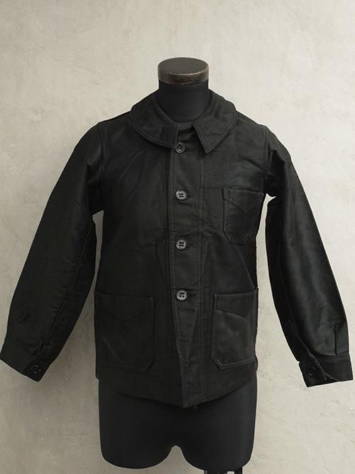 1930-1940's kid's black moleskin jacket dead stock - フレンチ