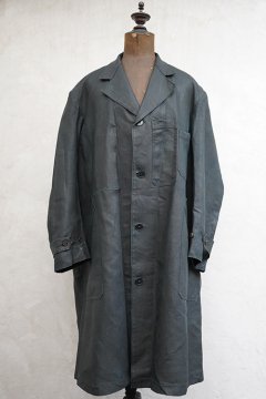 1930-1940's indigo linen maquignon coat