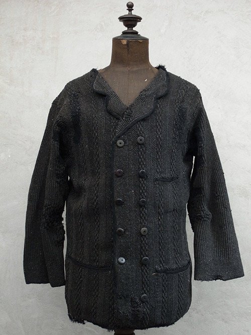 early 20th c. double breasted knit jacket - フレンチ・ヴィンテージ