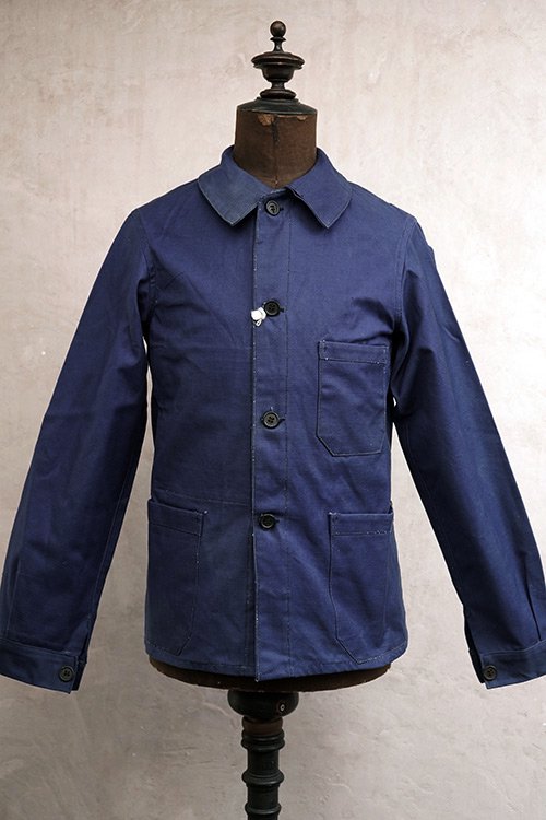 cir.1940's blue cotton twill work jacket dead stock - フレンチ ...