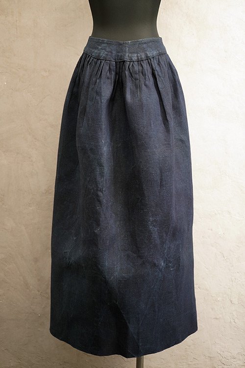 early 20th c. indigo linen apron - フレンチ・ヴィンテージ ...